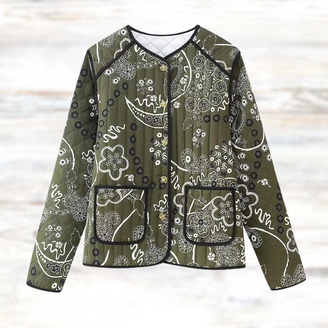EB | Weinlesejacke mit Blumendruck