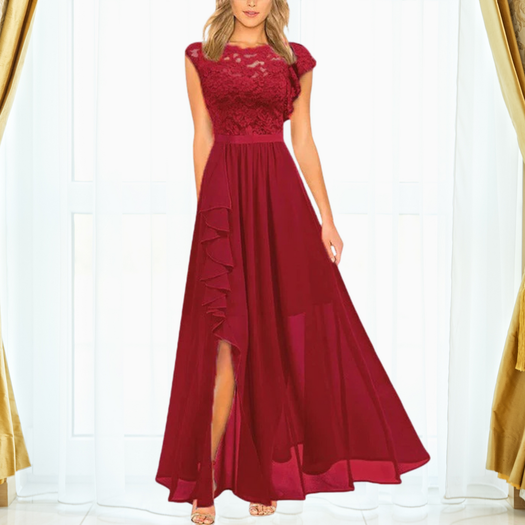 EB | Elegantes Spitzen Maxi Kleid