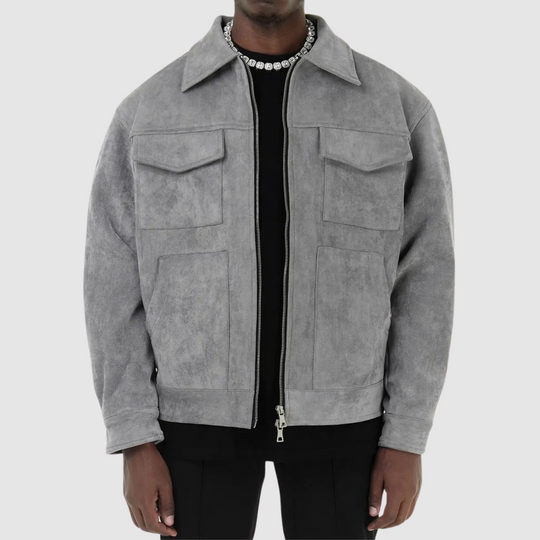 EB | Klassische Straßenjacke aus Wildleder