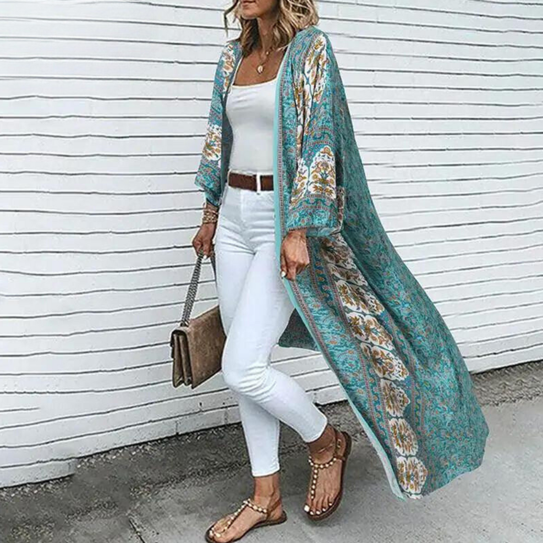 EB | Boheme-Cardigan mit Langen Ärmeln und Offenem Vorderteil