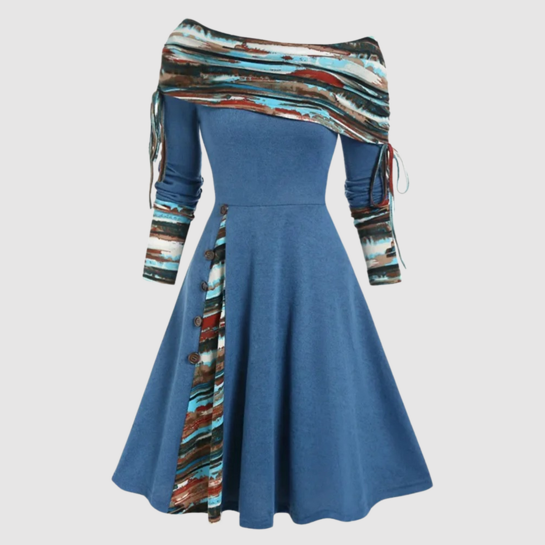 EB | Off Shoulder Langarm Winterkleid