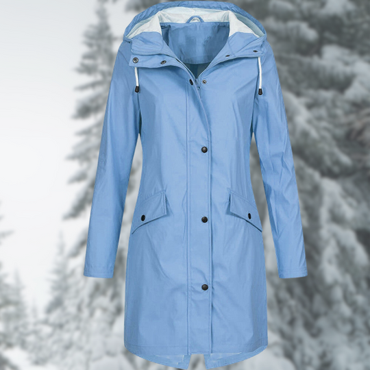 EB | Parka mit Kapuze Damen Regenjacke mit Praktischen Taschen