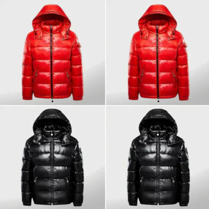 EB | Elegante Lange Puffy Winterjacke
