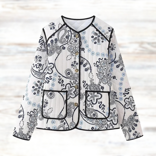 EB | Weinlesejacke mit Blumendruck