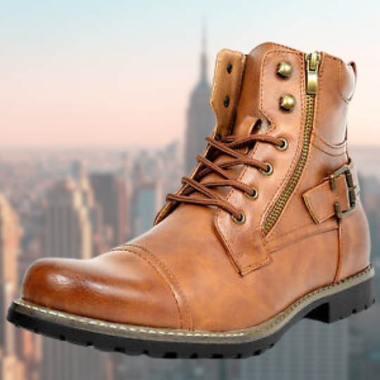 Leder-Motorradstiefel für Männer EB