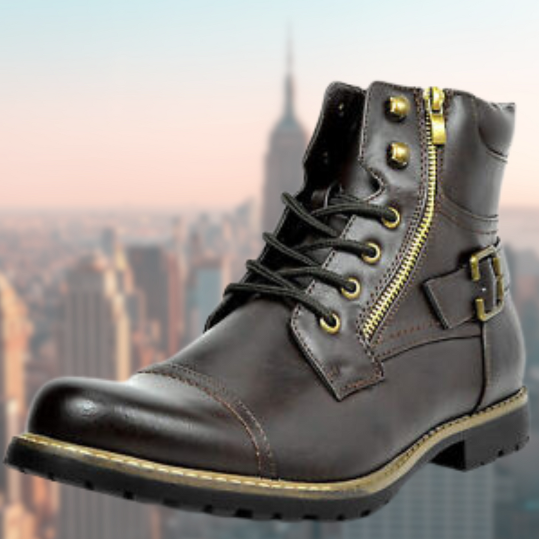 Leder-Motorradstiefel für Männer EB