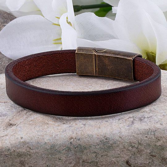 EB | Robuste Lederarmband mit Messingschließe