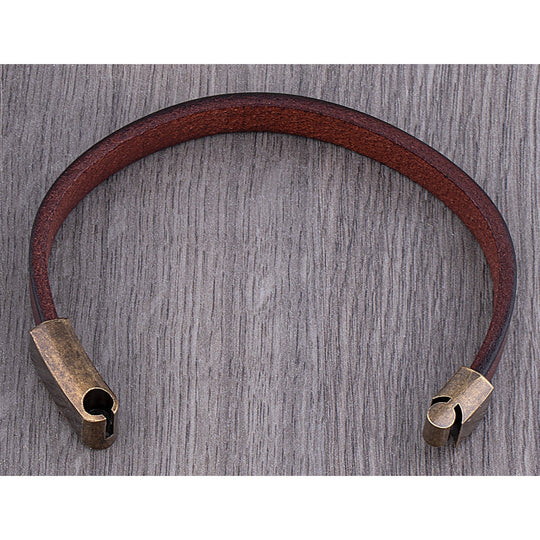 EB | Robuste Lederarmband mit Messingschließe