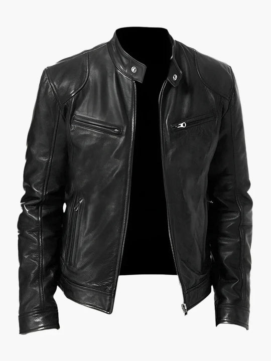 EB | Kunstlederjacke Im Biker-Stil - Zeitloses Design für Alltag und Freizeit