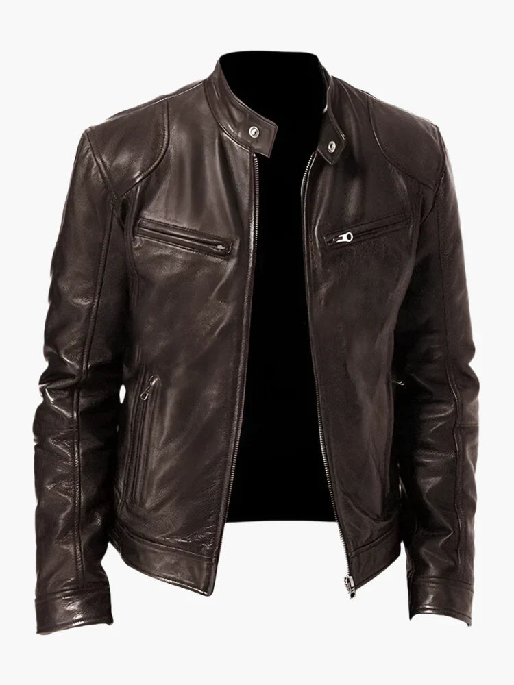 EB | Kunstlederjacke Im Biker-Stil - Zeitloses Design für Alltag und Freizeit