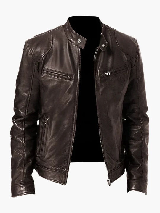 EB | Kunstlederjacke Im Biker-Stil - Zeitloses Design für Alltag und Freizeit