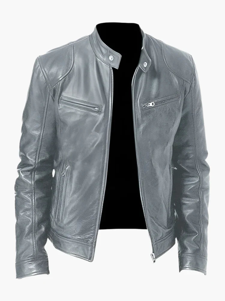 EB | Kunstlederjacke Im Biker-Stil - Zeitloses Design für Alltag und Freizeit