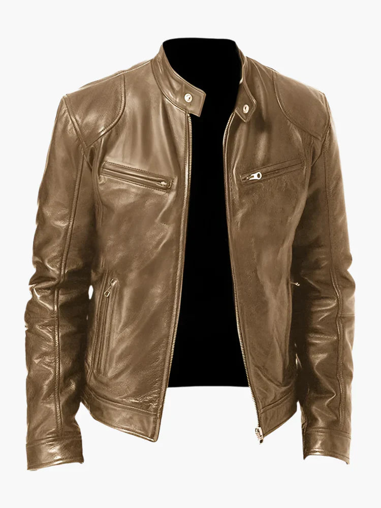 EB | Kunstlederjacke Im Biker-Stil - Zeitloses Design für Alltag und Freizeit