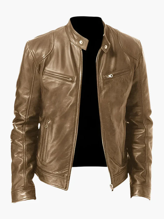EB | Kunstlederjacke Im Biker-Stil - Zeitloses Design für Alltag und Freizeit