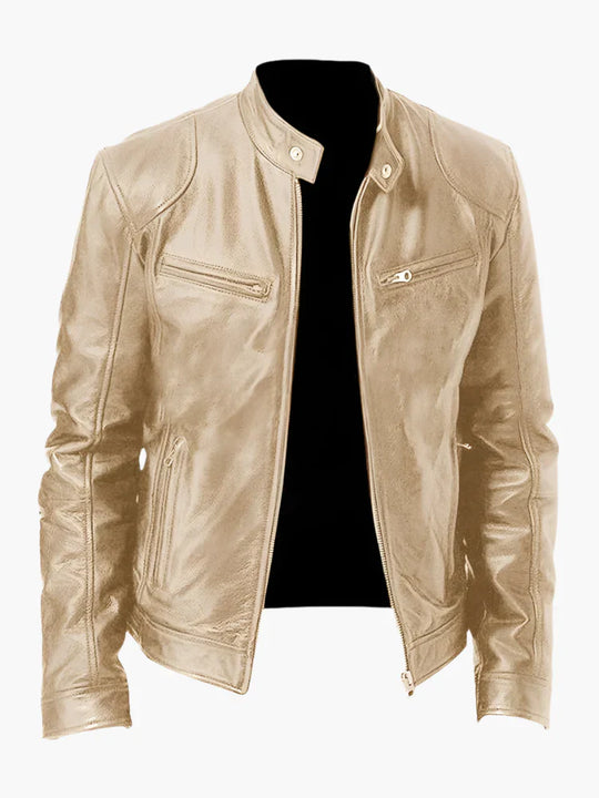EB | Kunstlederjacke Im Biker-Stil - Zeitloses Design für Alltag und Freizeit