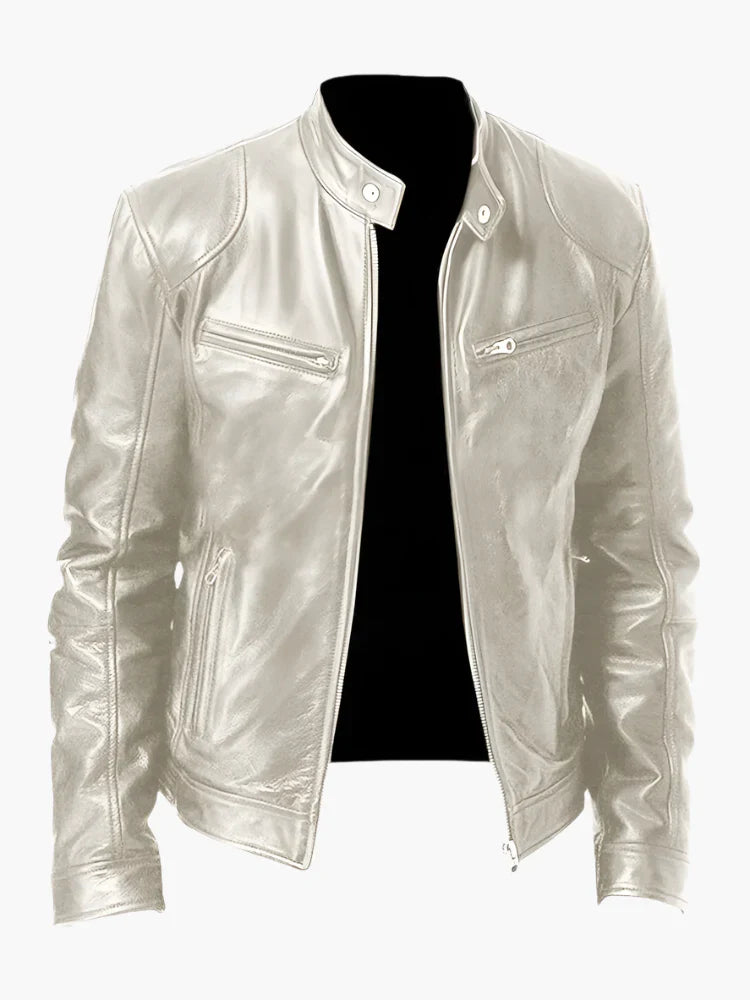 EB | Kunstlederjacke Im Biker-Stil - Zeitloses Design für Alltag und Freizeit