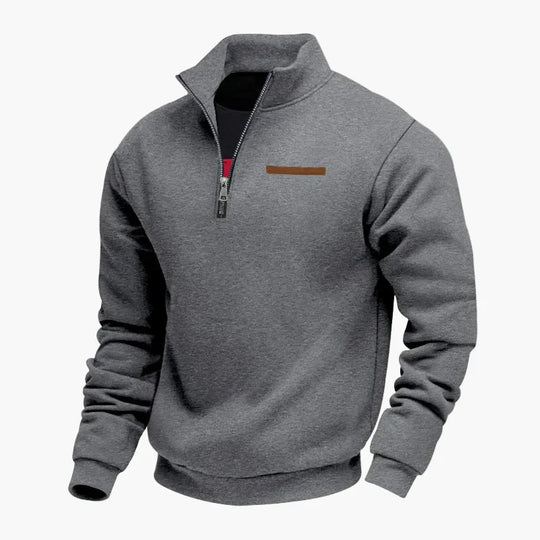EB | Halbzip Sweatshirt Freizeitpullover mit Stehkragen - Perfekt für Reisen und Alltag