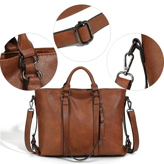 EB | Vintage Tote Tasche für Frauen Große Kapazität Handtasche Designer Handtasche Vintage Umhängetasche Marken Handtasche