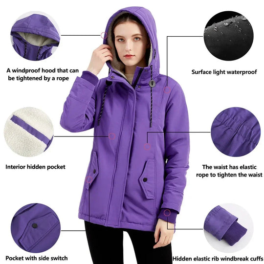 EB | Winterjacke mit Kapuze - Modische Freizeitjacke für Herbst und Winter