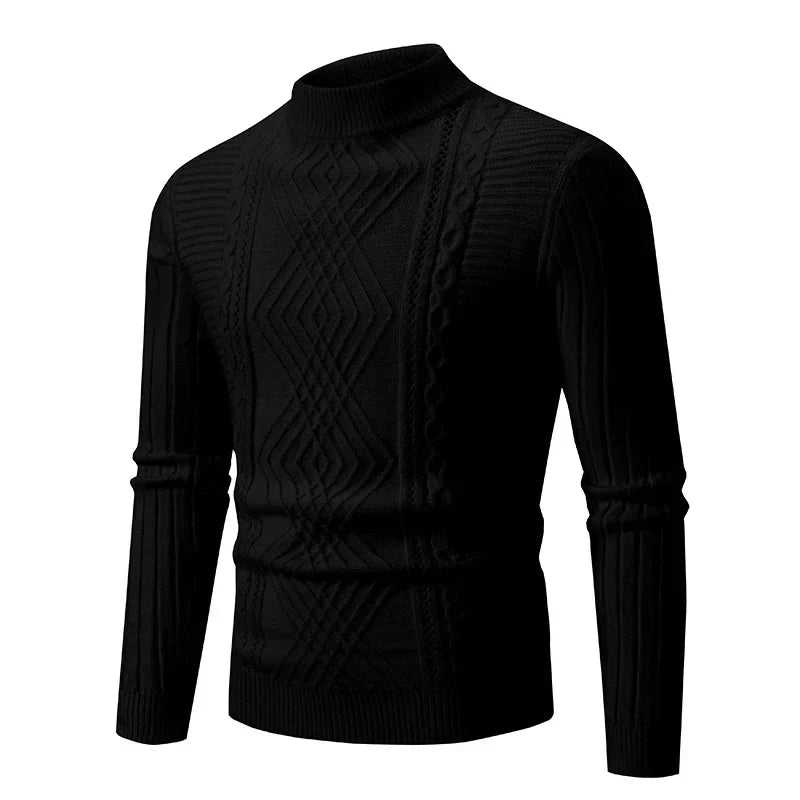 EB | Klassischer Strickpullover mit Struktur Weich und Warm Perfekt für Alltag und Fest