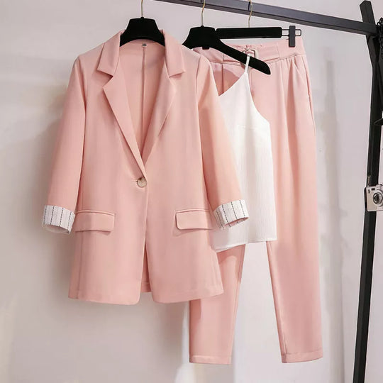 EB | Eleganter Dreiteiliger Anzug In Übergröße für Damen