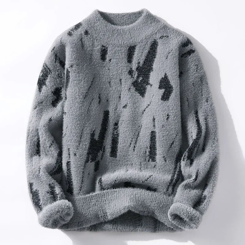 EB | Abstrakte Strickjacke Weich und Trendy Perfekt für Den Alltagsgebrauch