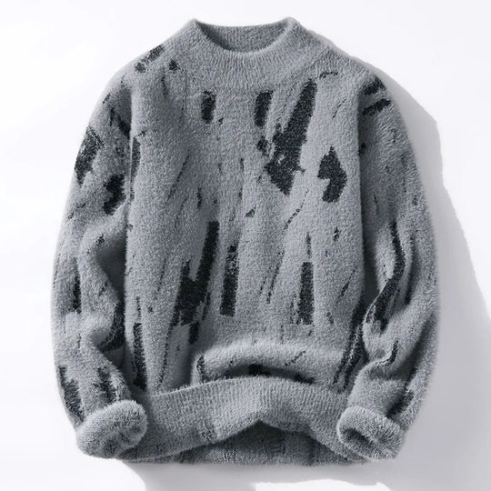 EB | Abstrakte Strickjacke Weich und Trendy Perfekt für Den Alltagsgebrauch
