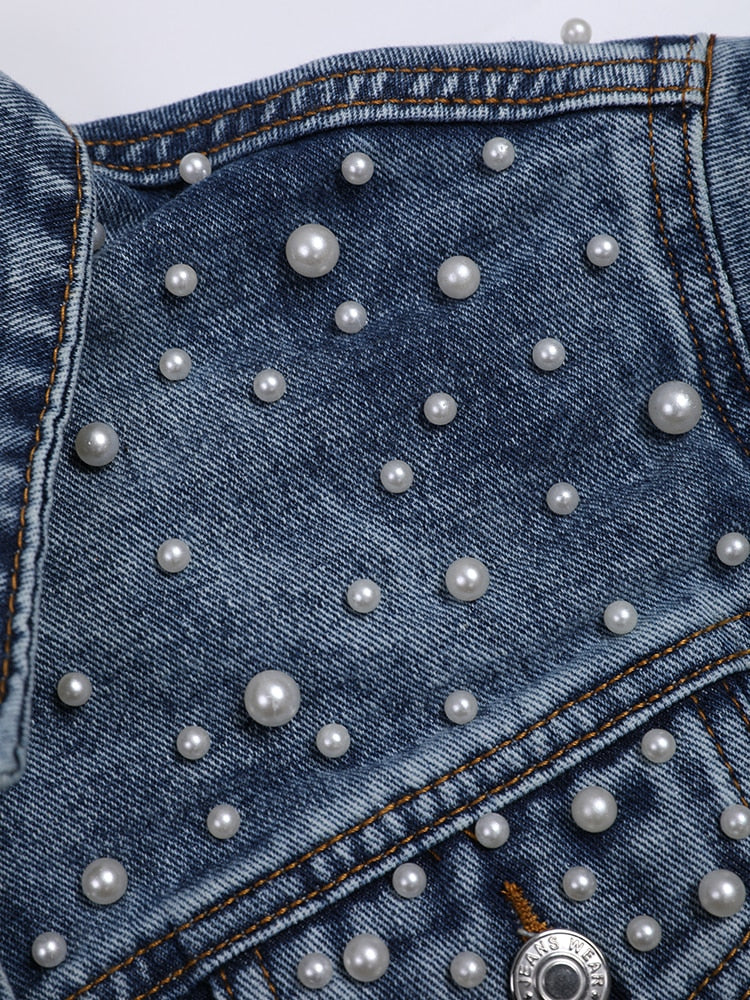 Heidi-Mode | Lässige Jeansjacke mit Perlen