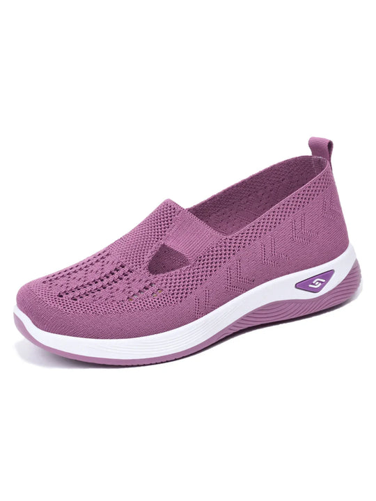 Damen Atmungsaktive Sneakers in einfarbigem Design EB