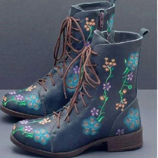 EB | Retro-Stiefel mit Ethnischer Stickerei