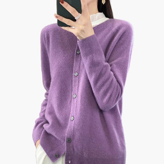 EB | Klassische Strickjacke Cardigan - Eleganter Alltags-Style für Büro & Freizeit