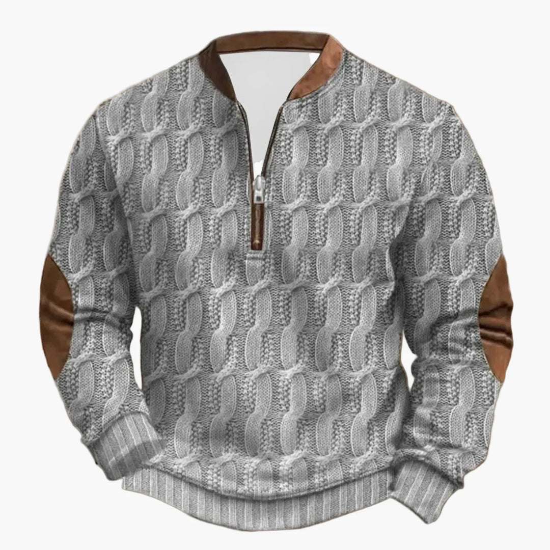 EB | Outdoor Freizeitsweater mit Stehkragen und Zipper - Stilvoller Langarm-Pullover für Alltag und Abenteuer