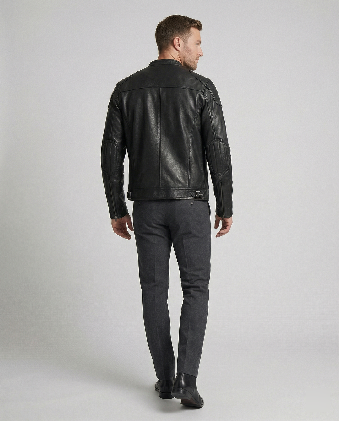 EB | Bikerjacke Im Klassischen Moto-Style - Schmal Geschnittene Modische Übergangsjacke für Freizeit und Alltag
