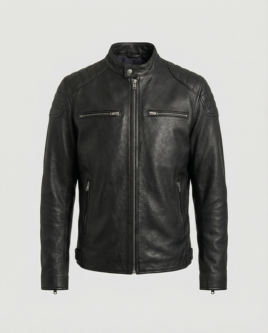 EB | Bikerjacke Im Klassischen Moto-Style - Schmal Geschnittene Modische Übergangsjacke für Freizeit und Alltag