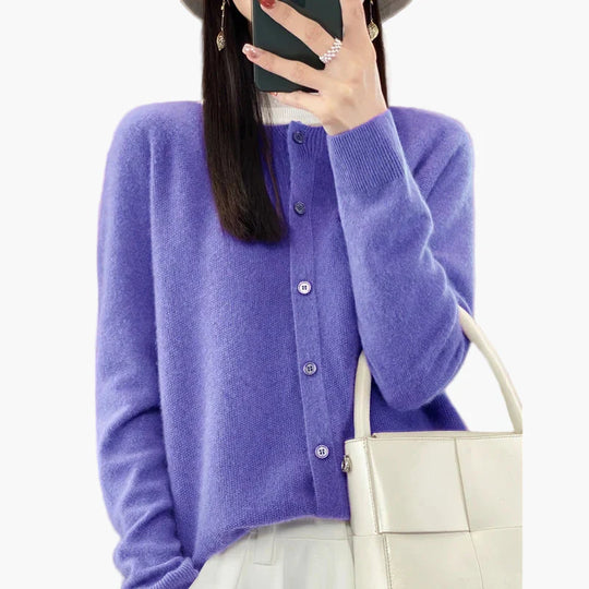 EB | Klassische Strickjacke Cardigan - Eleganter Alltags-Style für Büro & Freizeit