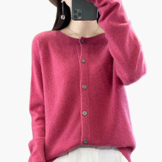 EB | Klassische Strickjacke Cardigan - Eleganter Alltags-Style für Büro & Freizeit