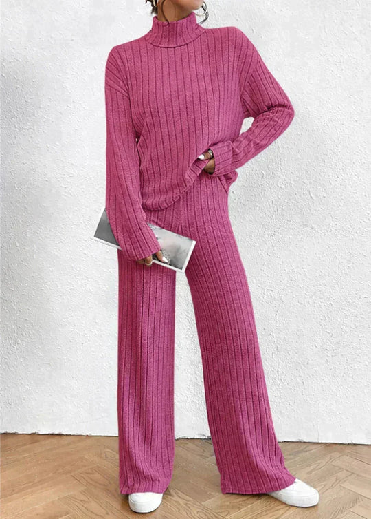 EB | Gestrickte Hose und Rollkragenpullover für Damen