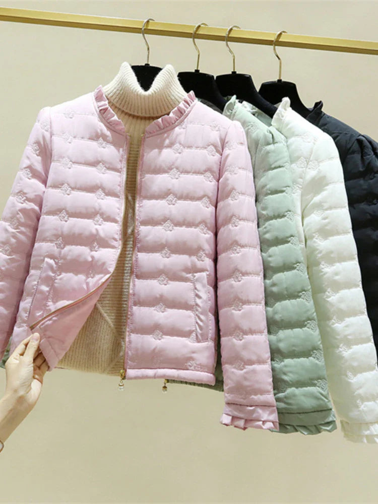 EB | Lässige Leichte Rüschensaumjacke