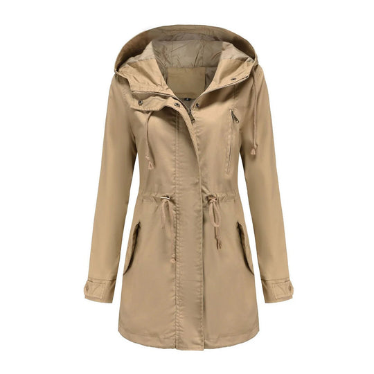 EB | Damen Elegante Wasserdichte Regenjacke Für Outdoor Aktivitäten