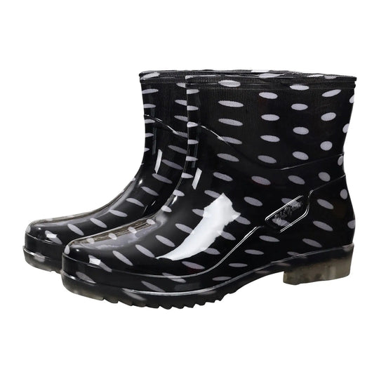 EB | Gummistiefel Wasserdicht mittelhoch Bedruckt Slip on Grip Sohle