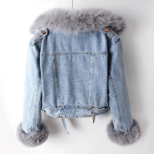 EB | Damen Jeansjacke mit Paspeln