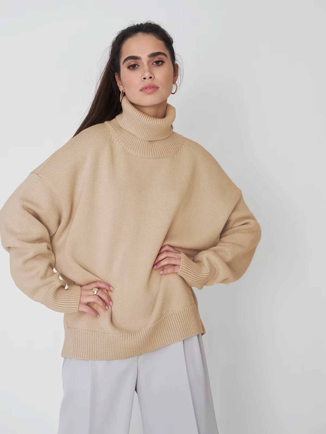 EB | Kuscheliger Oversize-Pullover mit Rollkragen