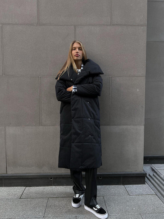 EB | Eleganter Wintermantel mit breitem Kragen
