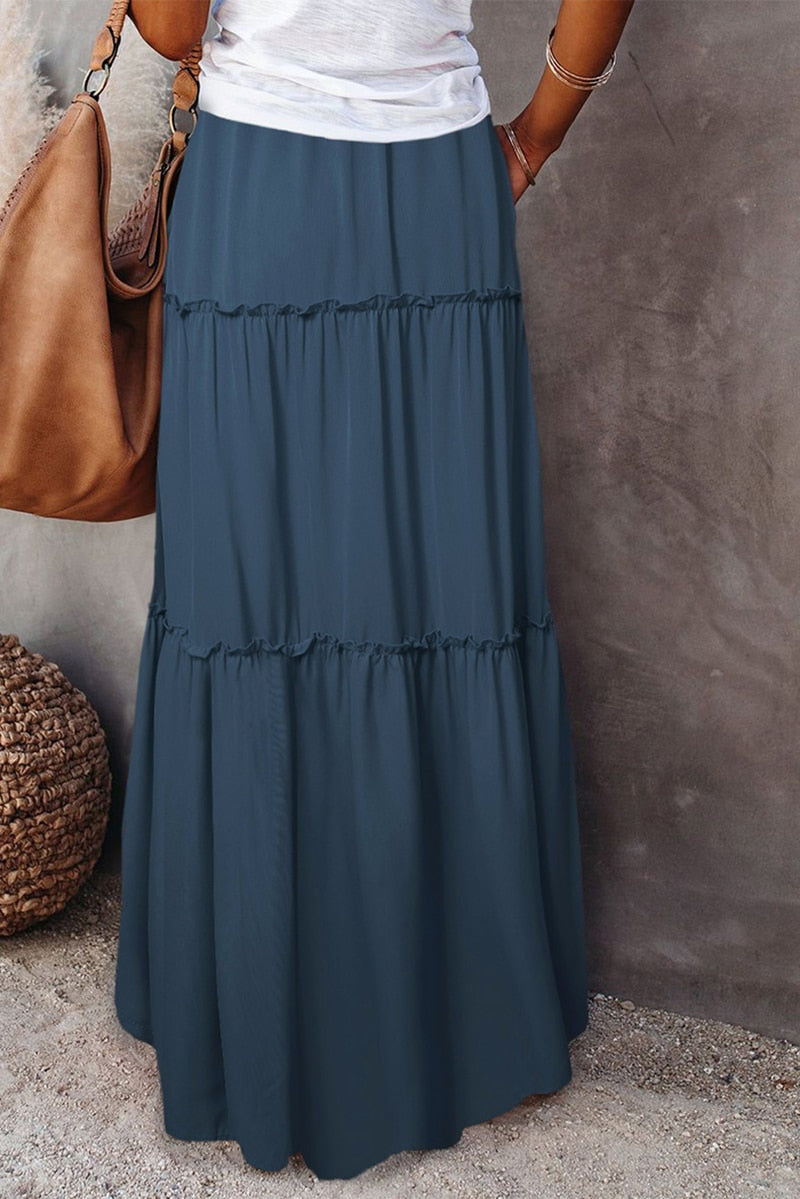 EB | Langer Hochtaillierter Maxi Rock