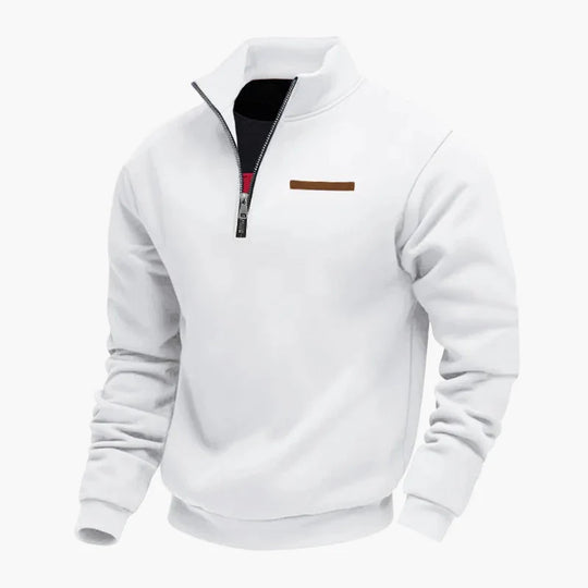 EB | Halbzip Sweatshirt Freizeitpullover mit Stehkragen - Perfekt für Reisen und Alltag