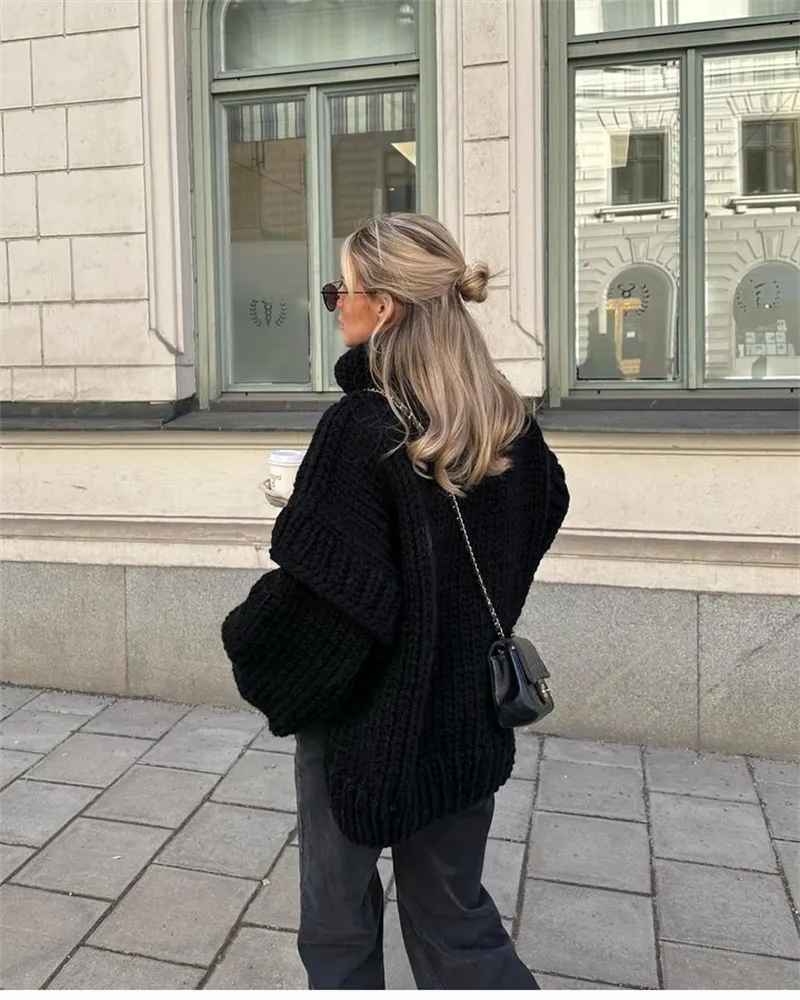 EB | Chunky Strickpullover Oversized und Trendy Perfekt für Den Herbst