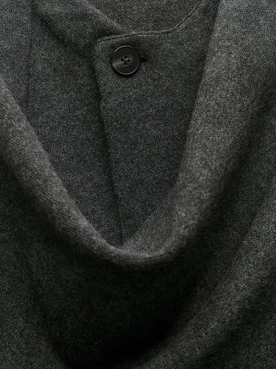 EB | Gestrickte Capejacke Mit Schal Für Damen Im Eleganten Herbststil