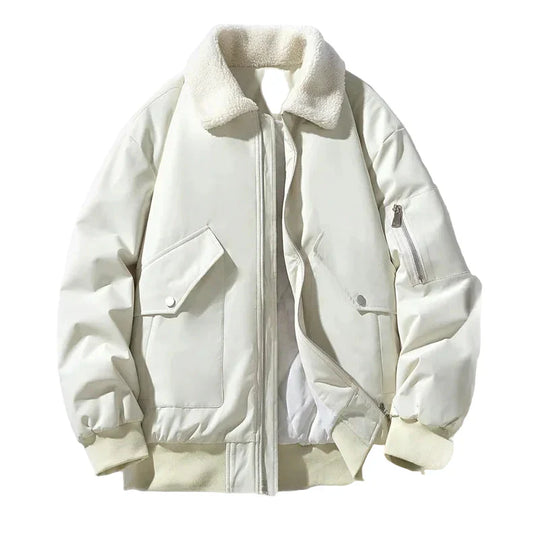 EB | Winter Bomberjacke mit Modischem Lammfellkragen - Lässiger Stil für Kalte Tage