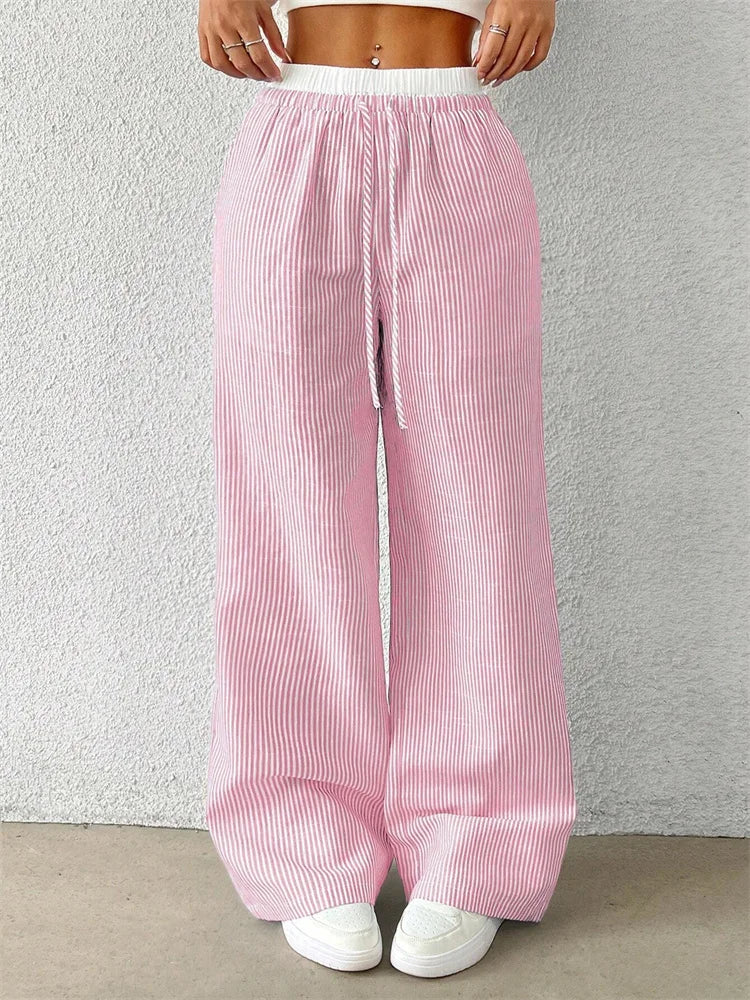 EB | Gestreifte Hose mit Weitem Bein