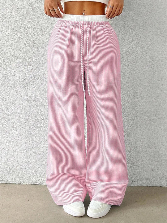 EB | Gestreifte Hose mit Weitem Bein